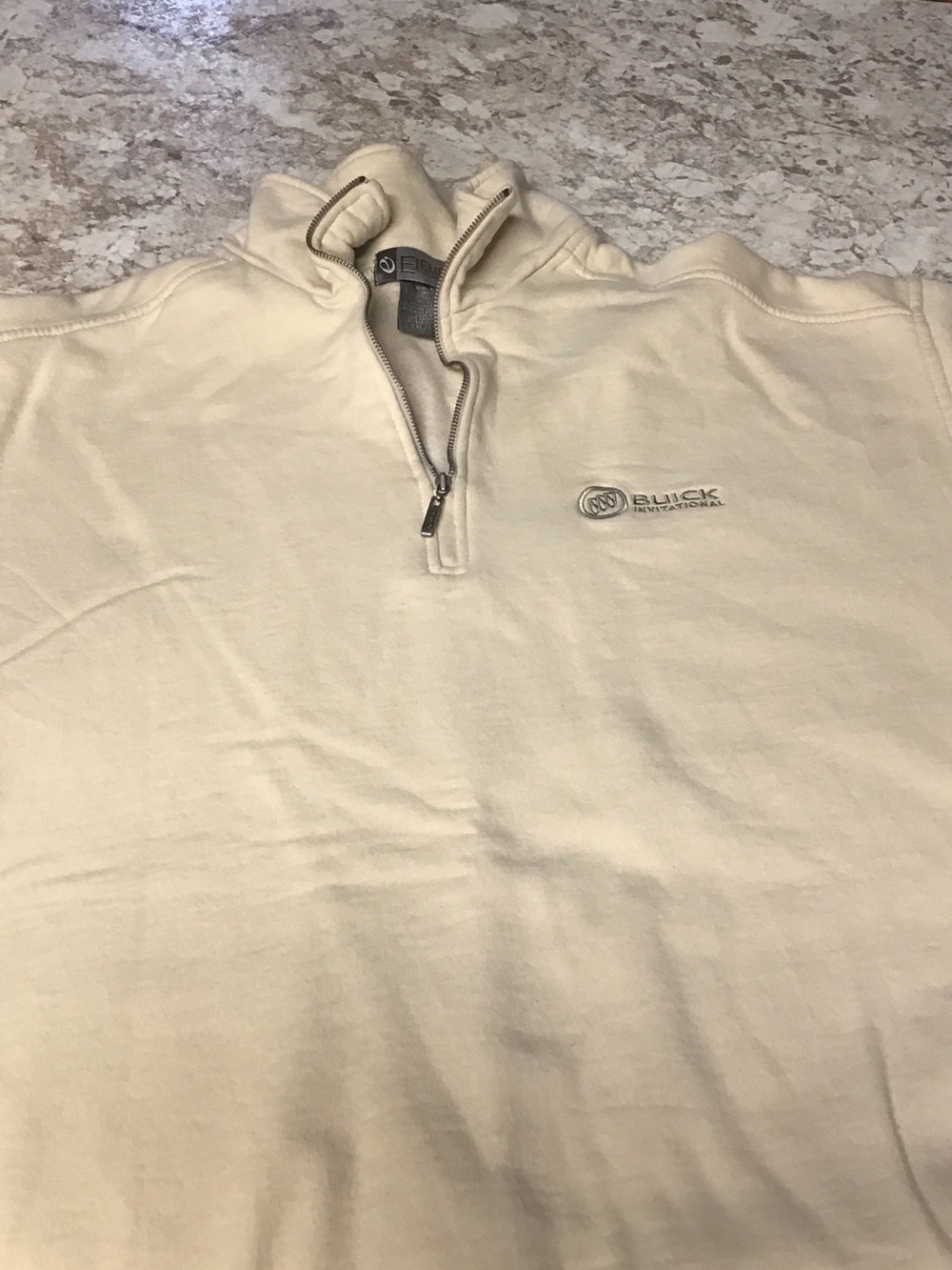 Men's Cream Quarter-Zip Pullover